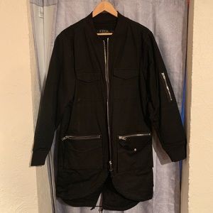 Civil Regime long length bomber jacket